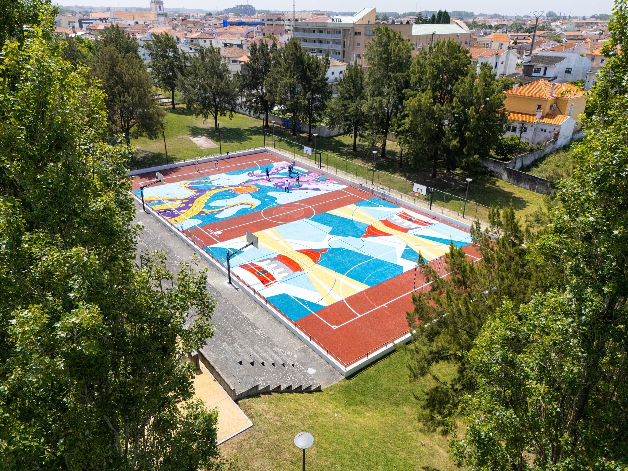 Parque urbano da Malhada - pumptrack, campos de basquetebol, ténis, futebol e paddle tennis